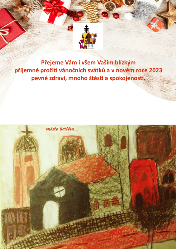 PF vytvořené žáky výtvarného oboru pro nový rok 2023 (VO)